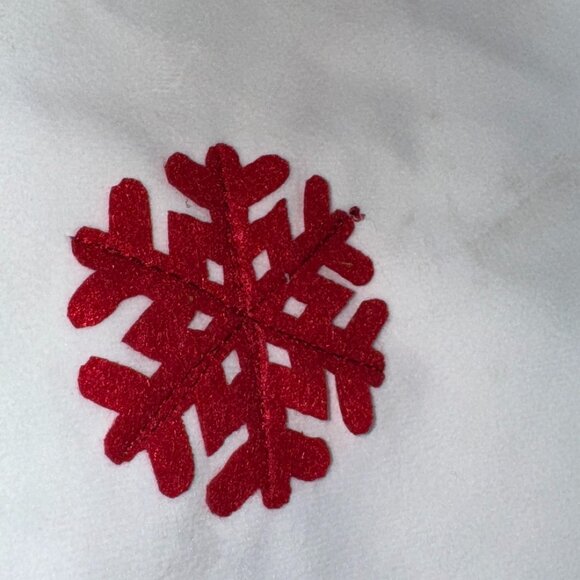 NEW Christmas Tree Fabric Skirt Santa Red and White Round 48 inches Buttons - Picture 7 of 8